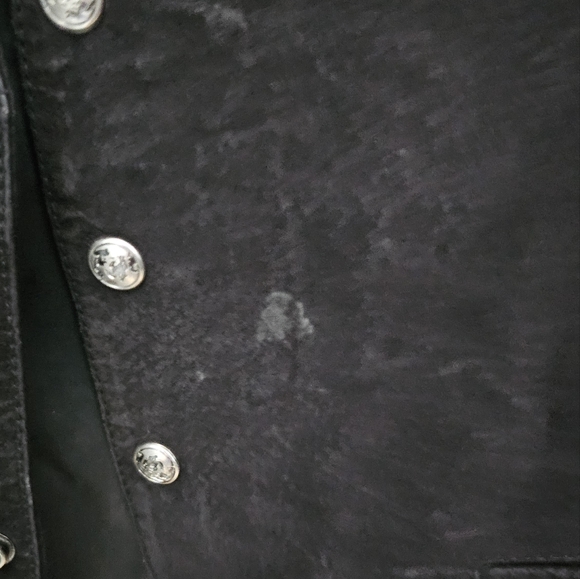 Vintage Black Suede Leather Motorcycle Vest Size Medium - Picture 8 of 10